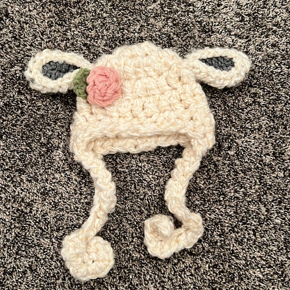 Hand crocheted baby hat